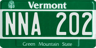 VT license plate NNA202
