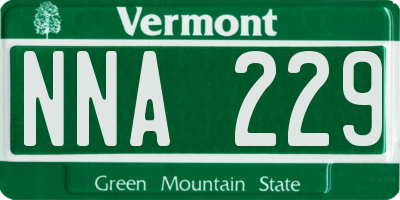 VT license plate NNA229