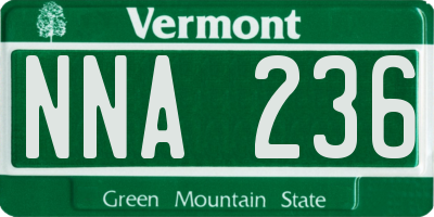 VT license plate NNA236