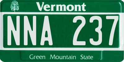 VT license plate NNA237