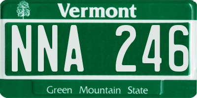 VT license plate NNA246