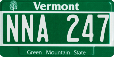 VT license plate NNA247
