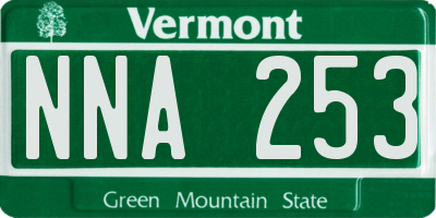 VT license plate NNA253