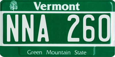 VT license plate NNA260