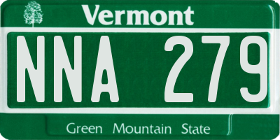 VT license plate NNA279