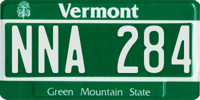 VT license plate NNA284