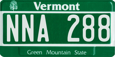 VT license plate NNA288