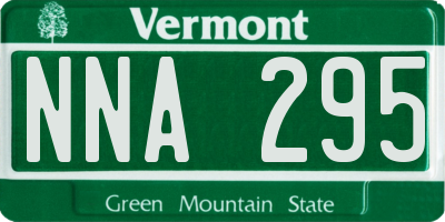 VT license plate NNA295