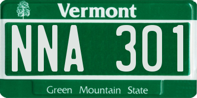 VT license plate NNA301