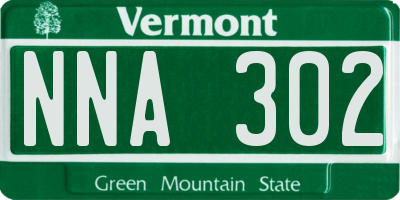 VT license plate NNA302