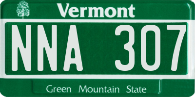 VT license plate NNA307