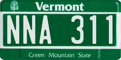 VT license plate NNA311