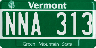 VT license plate NNA313