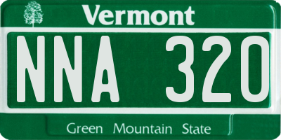 VT license plate NNA320