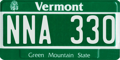 VT license plate NNA330