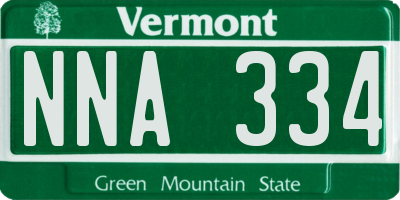 VT license plate NNA334