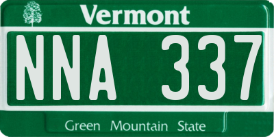 VT license plate NNA337