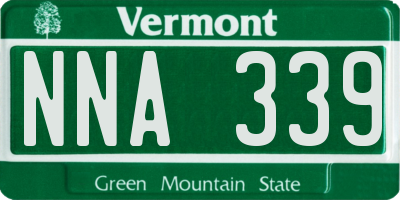 VT license plate NNA339