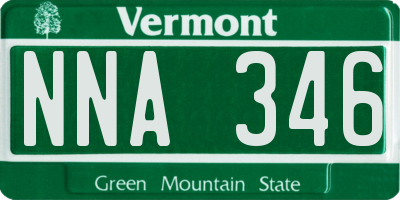 VT license plate NNA346
