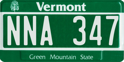 VT license plate NNA347