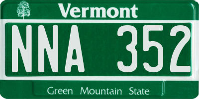 VT license plate NNA352