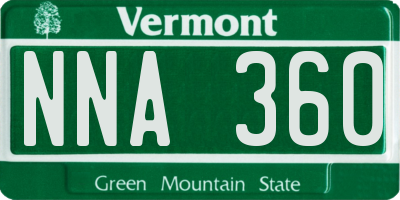 VT license plate NNA360