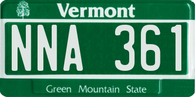 VT license plate NNA361