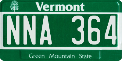 VT license plate NNA364