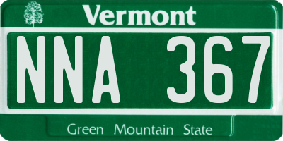 VT license plate NNA367