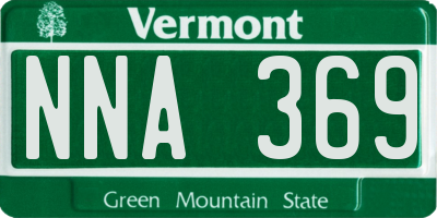 VT license plate NNA369