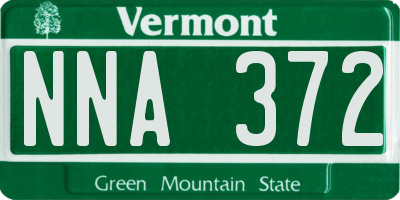VT license plate NNA372