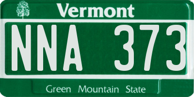 VT license plate NNA373
