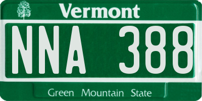 VT license plate NNA388