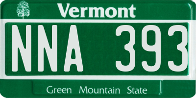 VT license plate NNA393