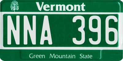 VT license plate NNA396