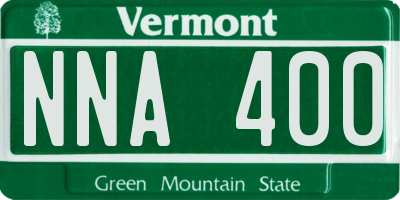 VT license plate NNA400