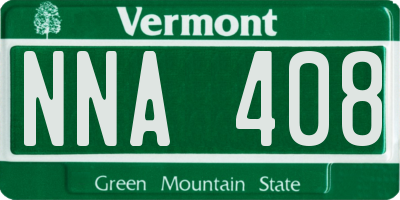 VT license plate NNA408