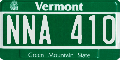 VT license plate NNA410