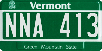 VT license plate NNA413