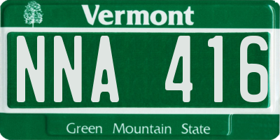 VT license plate NNA416