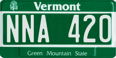 VT license plate NNA420