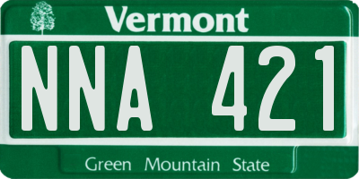 VT license plate NNA421