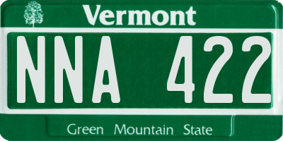VT license plate NNA422