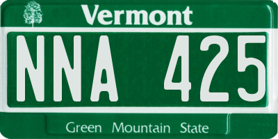 VT license plate NNA425