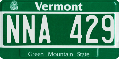 VT license plate NNA429