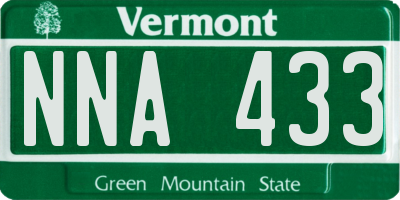 VT license plate NNA433