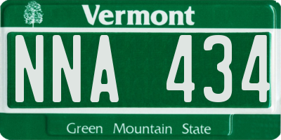 VT license plate NNA434