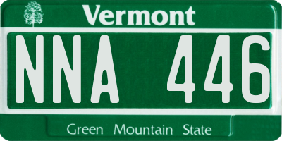 VT license plate NNA446