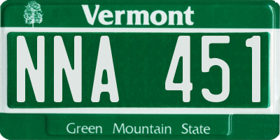 VT license plate NNA451