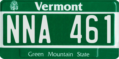 VT license plate NNA461